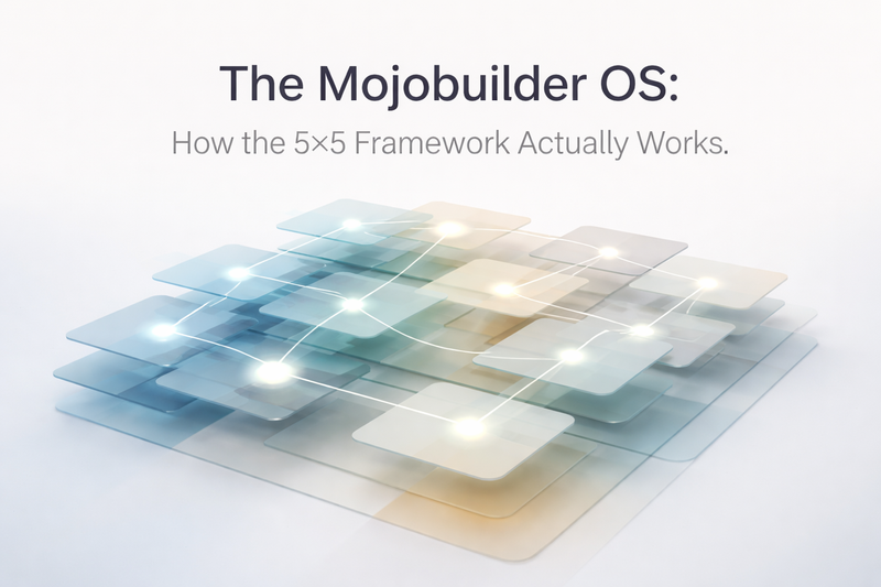 The Mojobuilder OS: How the 5×5 Framework Actually Works